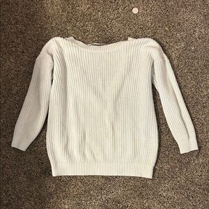 Forever 21 Cream Crew Neck Sweater